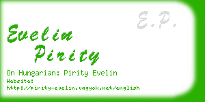 evelin pirity business card